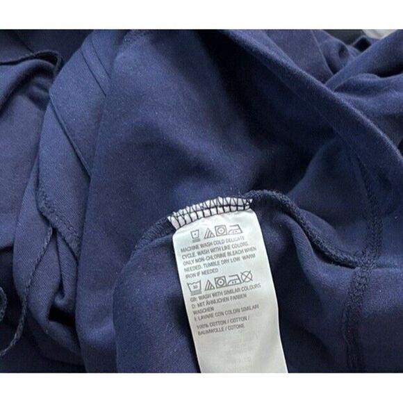 Isaac Mizrahi Women's Large Pullover Navy Blue Jacket Essentials Zip Front New - Picture 5 of 5